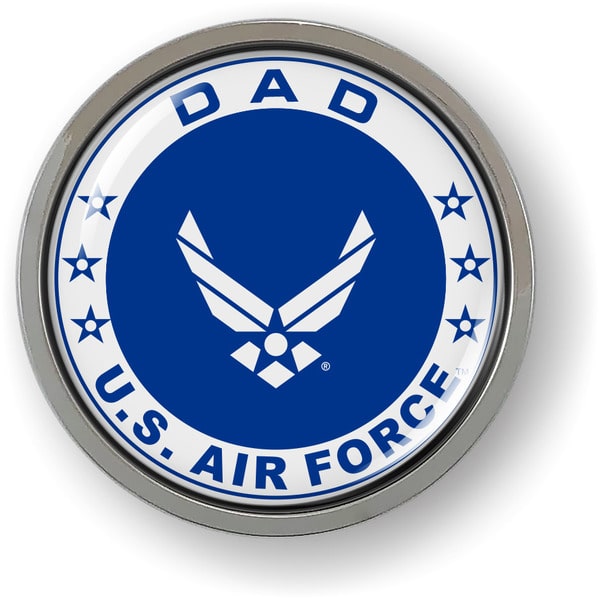 USAF - U.S. Air Force Dad Emblem (White Wings)